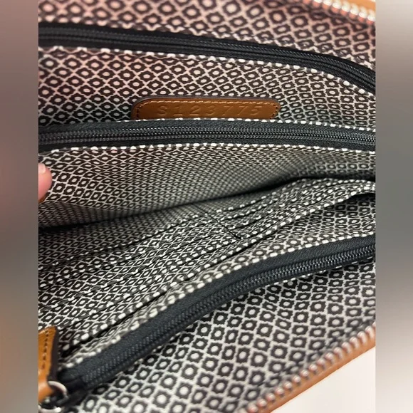 BRIGHTON Jojo Straw Organizer Crossbody Bag Natural EUC - Picture 8 of 8